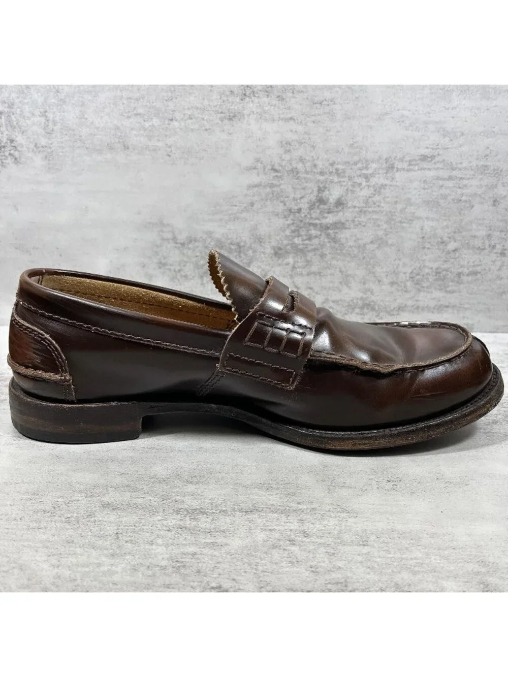 Church's Tunbridge Penny Loafers - Men's Size UK 8.5 / US 9.5 G Wide - Brown